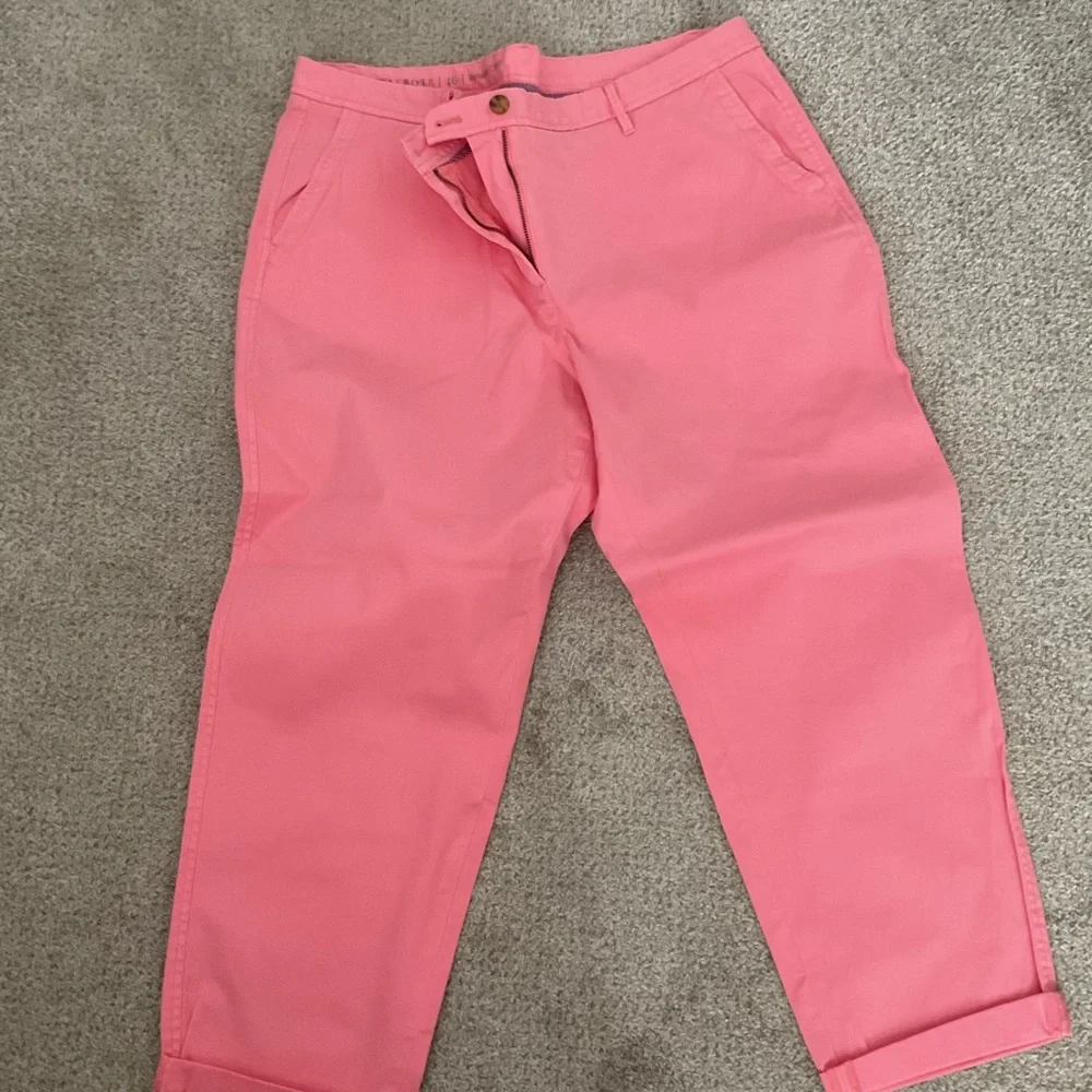 Talbots Bright Pink Relaxed Chino Pants 16 NEW - Picture 2 of 6
